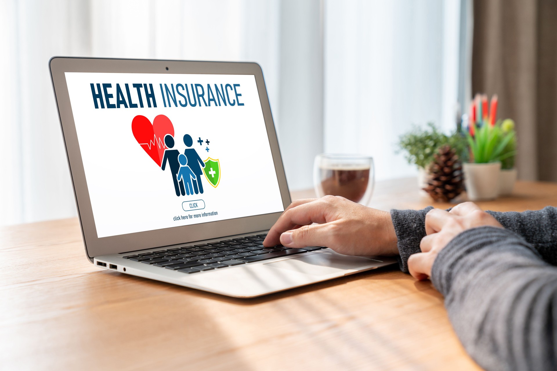 Health insurance web site modish registration system